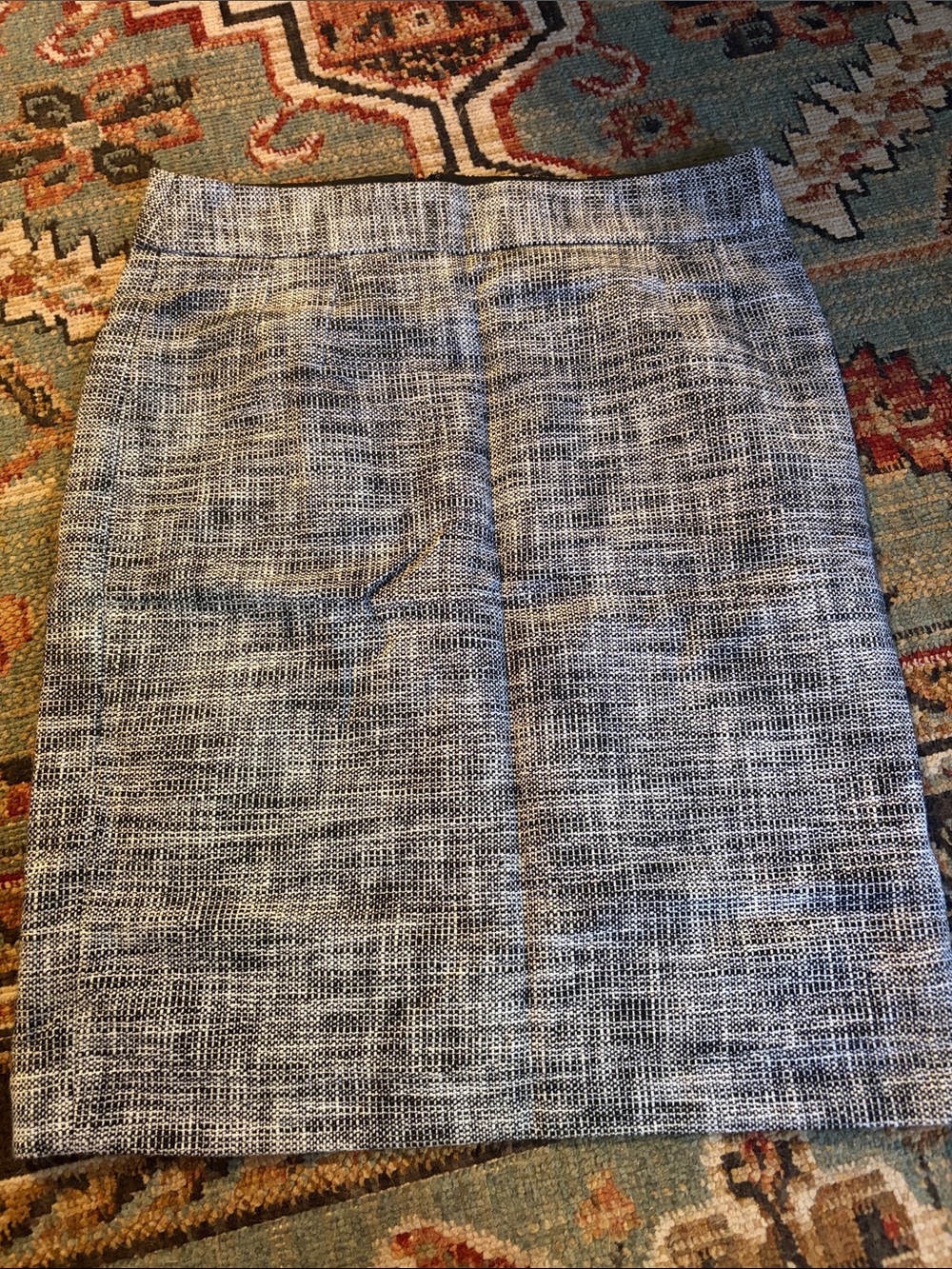 Banana Republic Black and White Textured Pencil Skirt